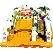 inflatable bouncer with slide